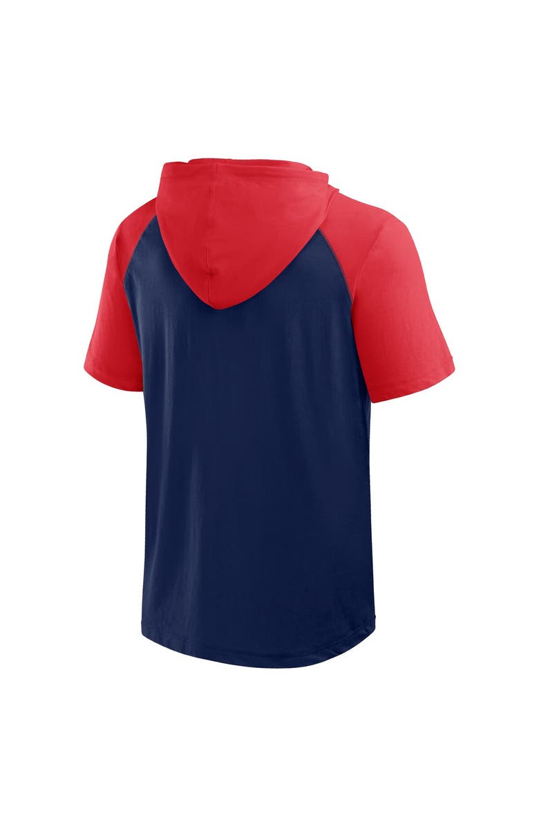 PROFILE Men's Profile Navy Boston Red Sox Big & Tall Short Sleeve Pullover Hoodie, Alternate, color, 