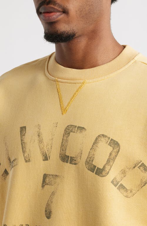 Elwood University Crewneck Graphic Sweatshirt In Banana