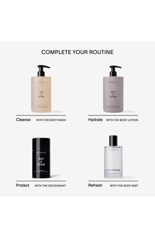 Salt & Stone Black Rose & Oud Hydrating Body Lotion With Niacinamide 15 oz / 450 ml In Black Rose & Oud