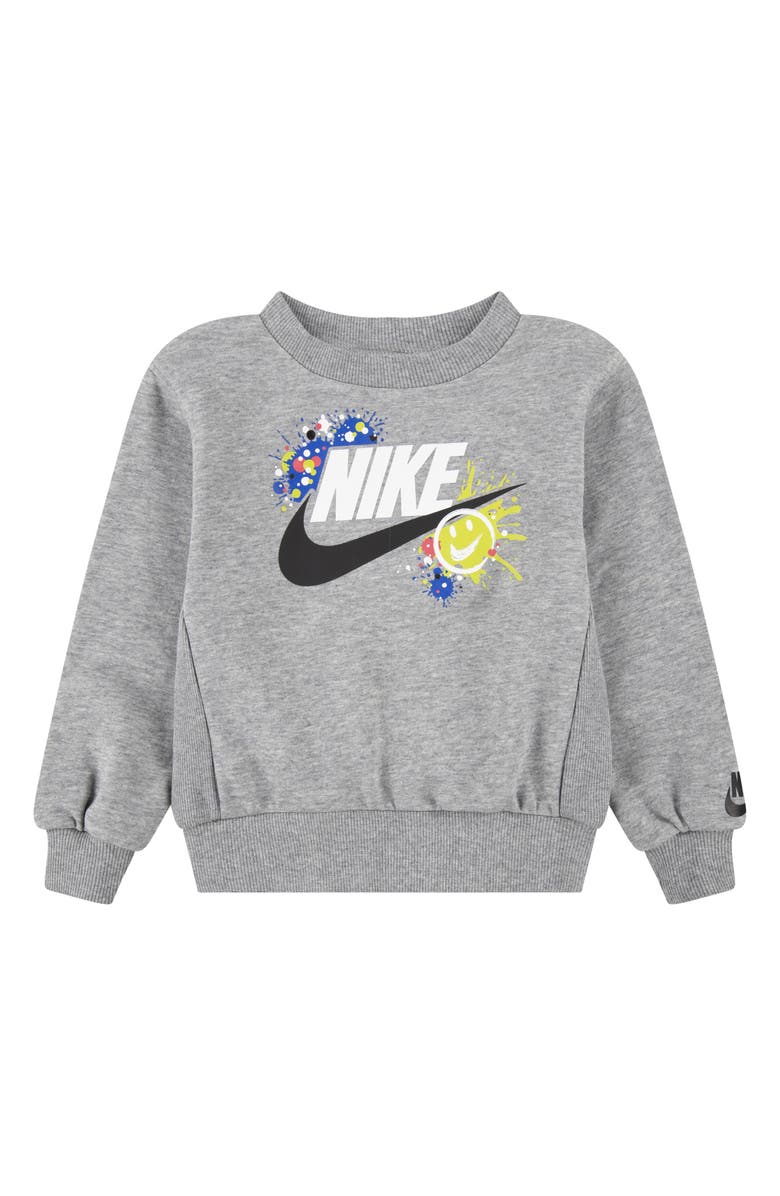 Nike Kids' Sportswear Express Yourself French Terry Sweatshirt, Main, color, Dark Grey Heather