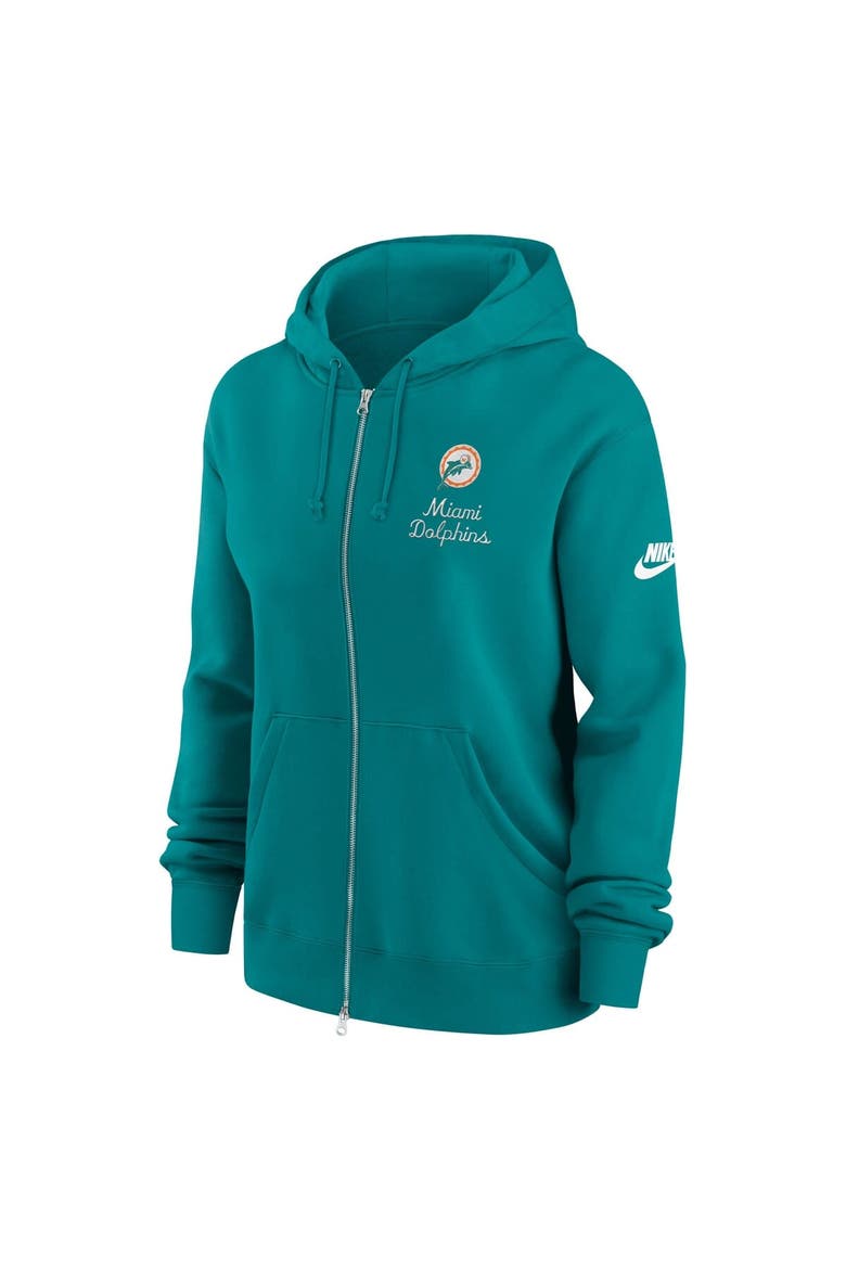 Women's Nike Aqua Miami Dolphins Phoenix Rewind Full-Zip Hoodie, Alternate, color, Aqua