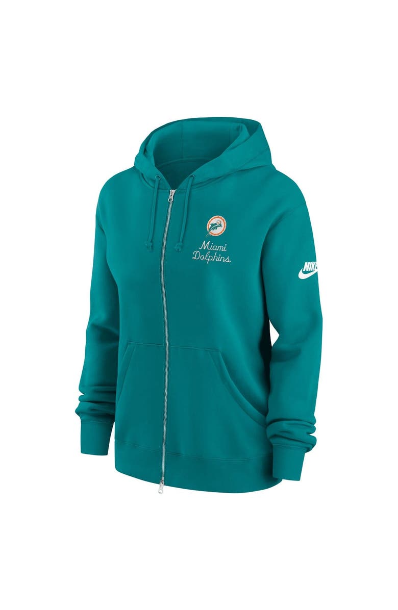 Nike Women's Nike Aqua Miami Dolphins Phoenix Rewind Full-Zip Hoodie, Alternate, color, Aqua