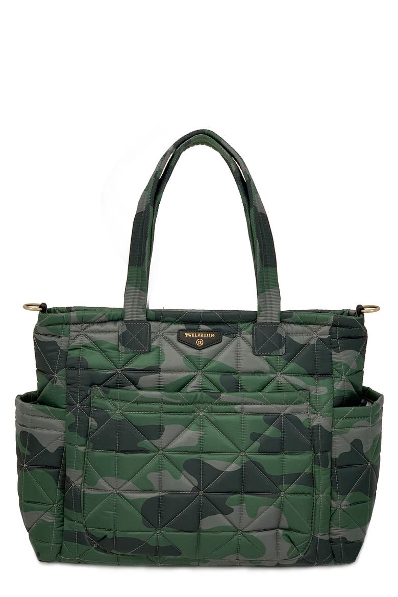Love Water Resistant Diaper Tote, Main, color, CAMO PRINT