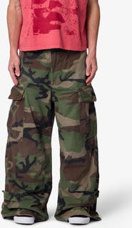 mnml Military Rave Wide Leg Cargo Pants
