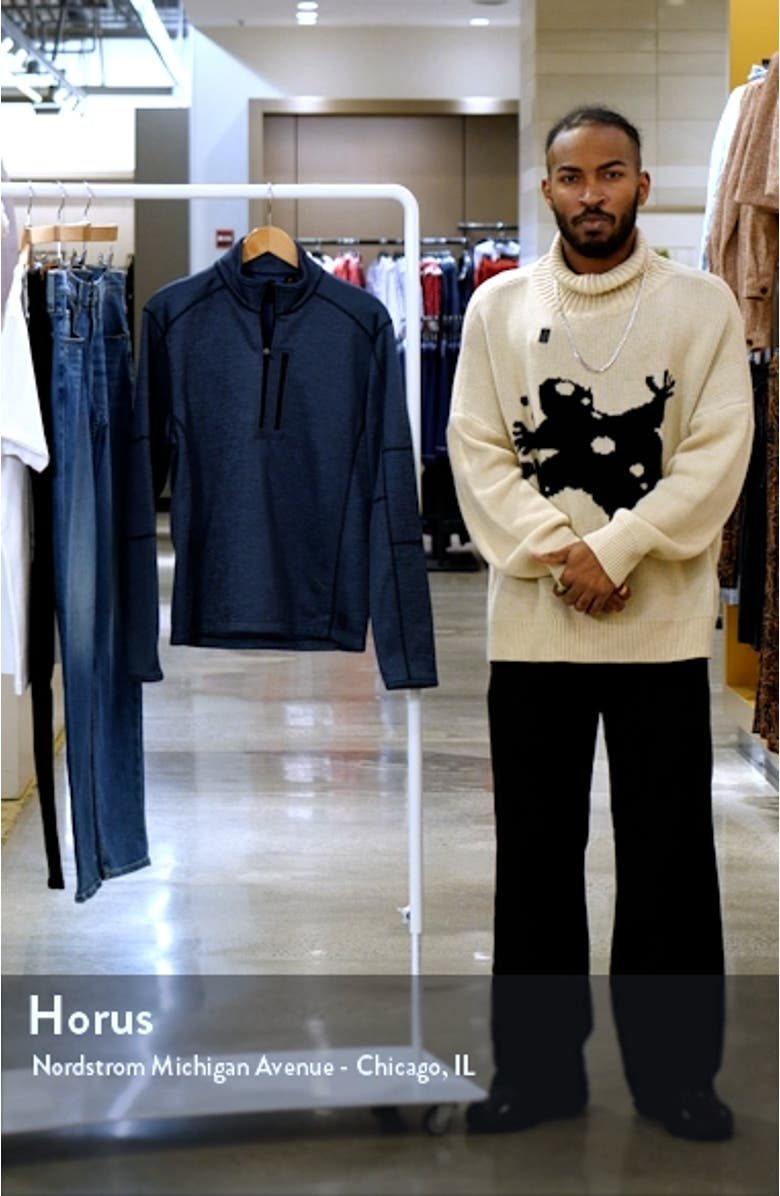 Space Dye Half Zip Fleece Pullover, sales video thumbnail