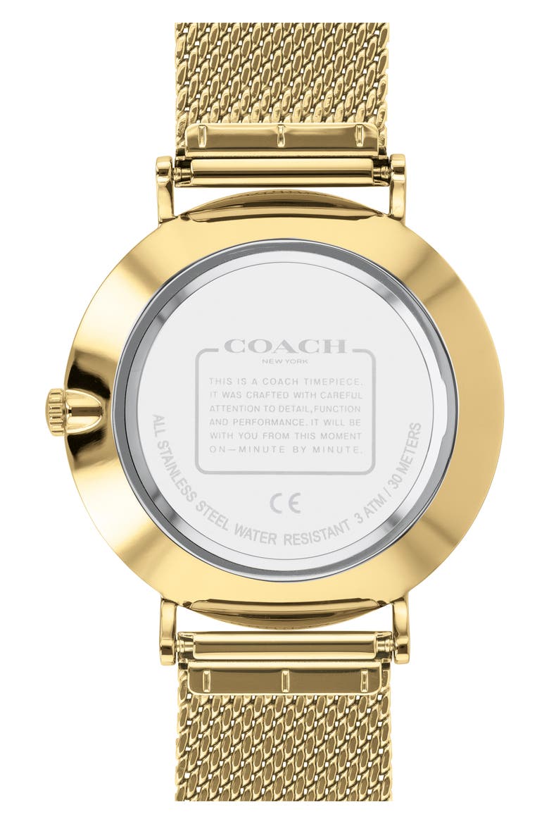 Charles Mesh Strap Watch, 41mm, Alternate, color, GOLD