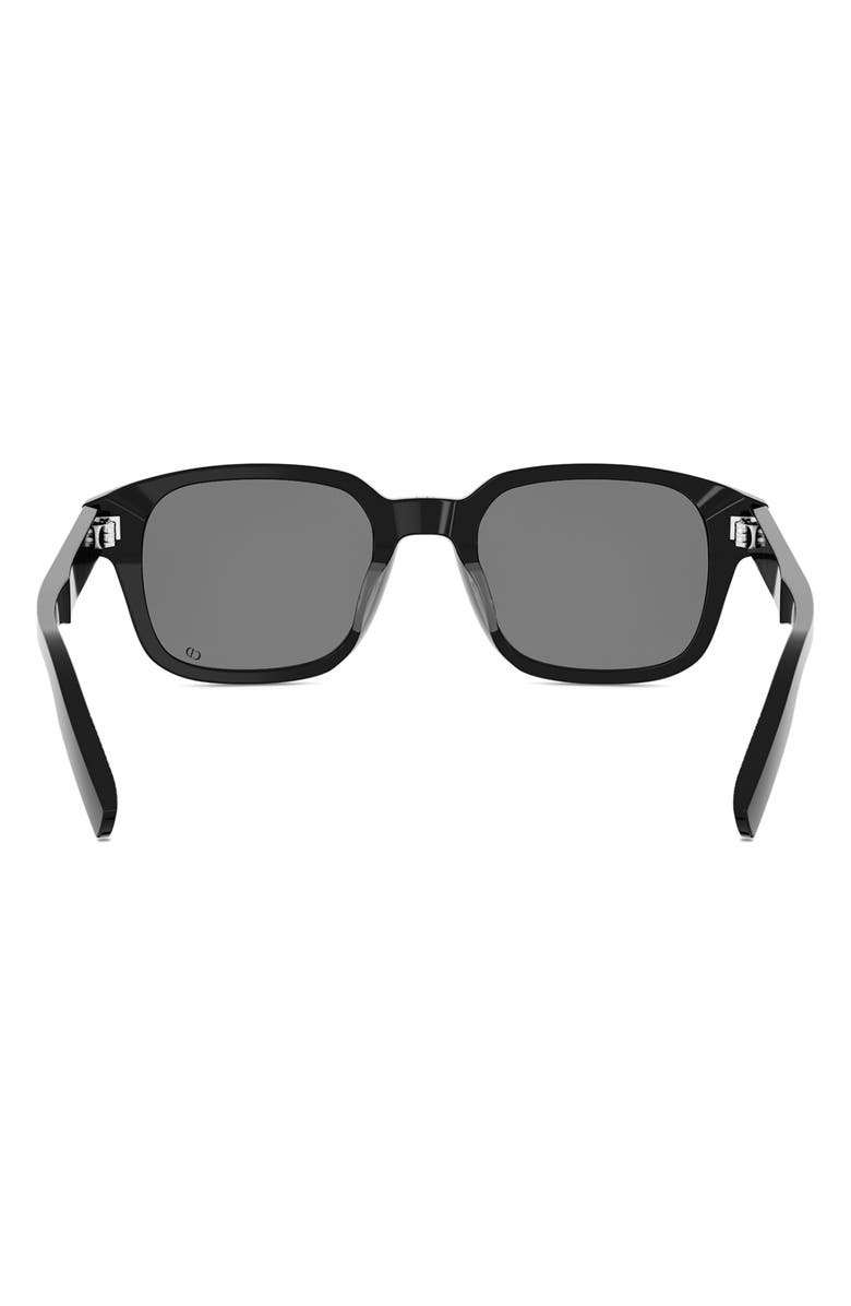 DIOR CD Icon S4I 51mm Square Sunglasses, Alternate, color, Shiny Black / Smoke