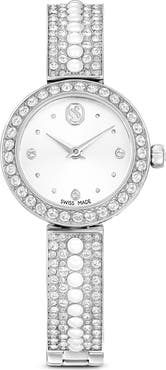 Swarovski Matrix Faux Pearl Bracelet Watch, 26mm