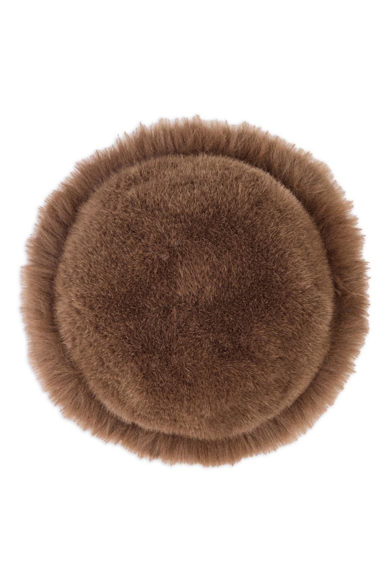 Faux Fur Hat, Alternate, color, BROWN