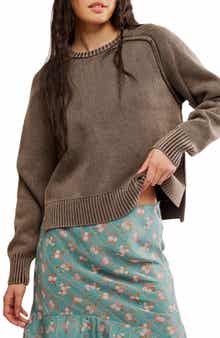 Free People Spring Street Cotton Crewneck Sweater