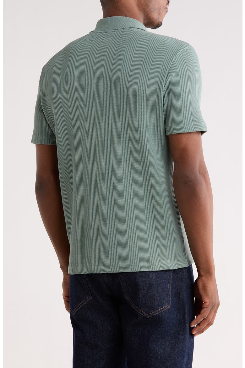 Variegated Waffle Polo, Alternate, color, PATINA