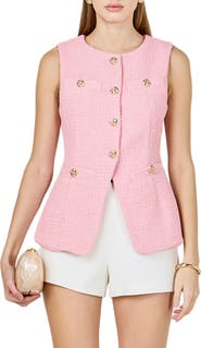 Endless Rose Longline Tweed Vest