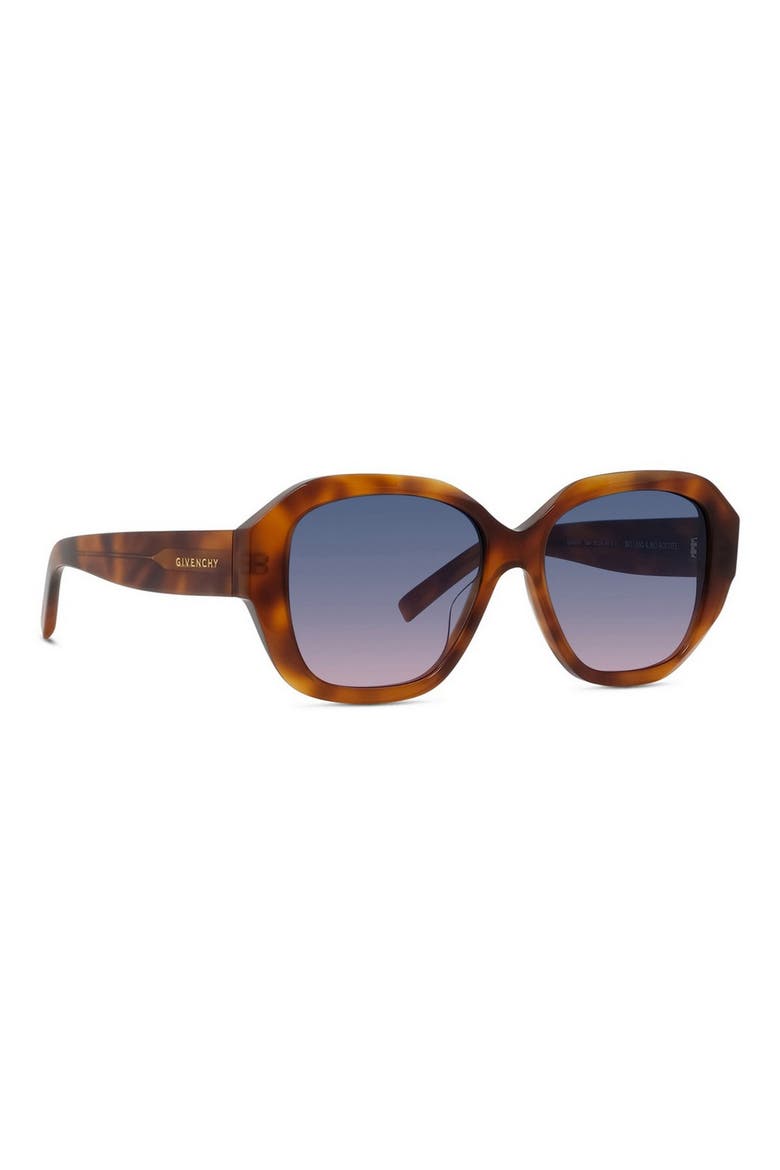 GV Day 55mm Round Sunglasses, Alternate, color, BLONDE HAVANA / GRADIENT BLUE