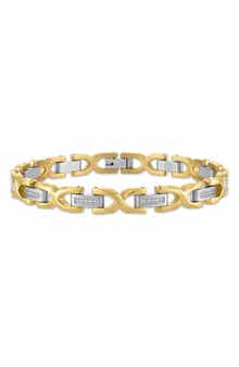 Esquire Men's Diamond Two-Tone Link Bracelet