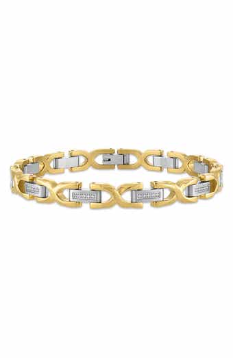 Esquire Men's Diamond Two-Tone Link Bracelet