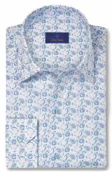 David Donahue Paisley Print Sport Shirt