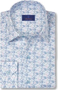 David Donahue Paisley Print Sport Shirt