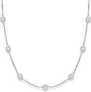 ALLUREZ Natural Diamond Station Necklace Bezel-Set 14k(3.0ctw)