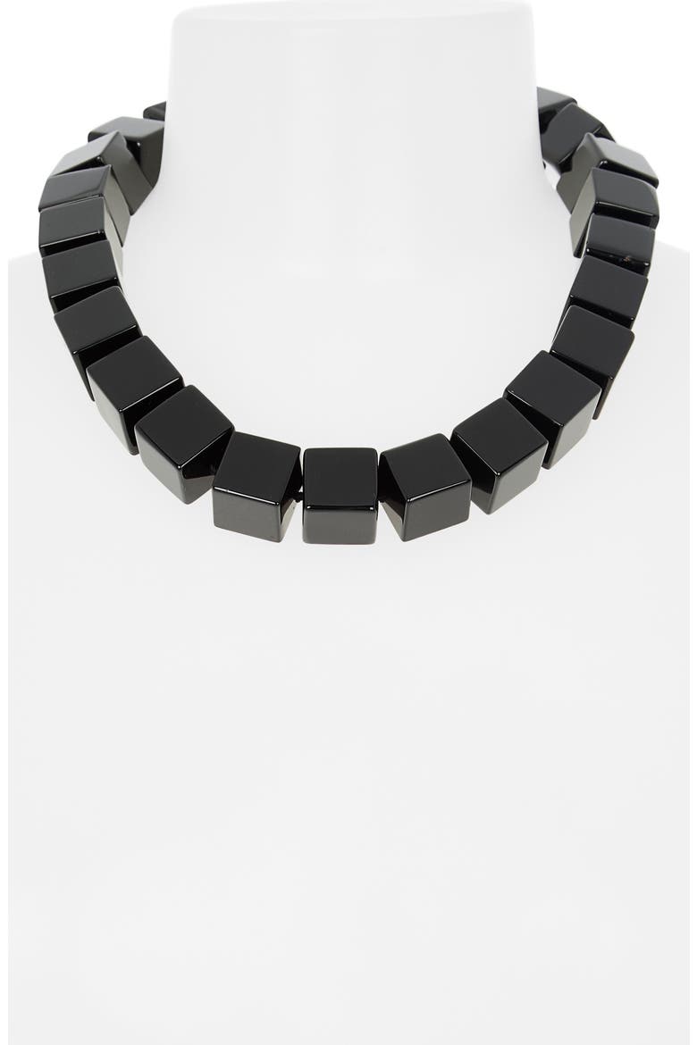 Beaded Necklace, Alternate, color, BLACK