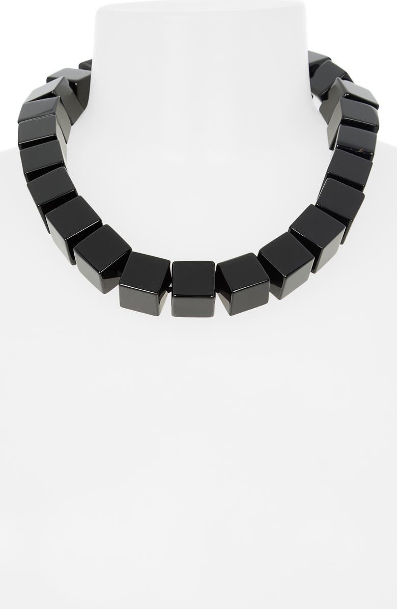 Kenneth Jay Lane Beaded Necklace, Alternate, color, Black