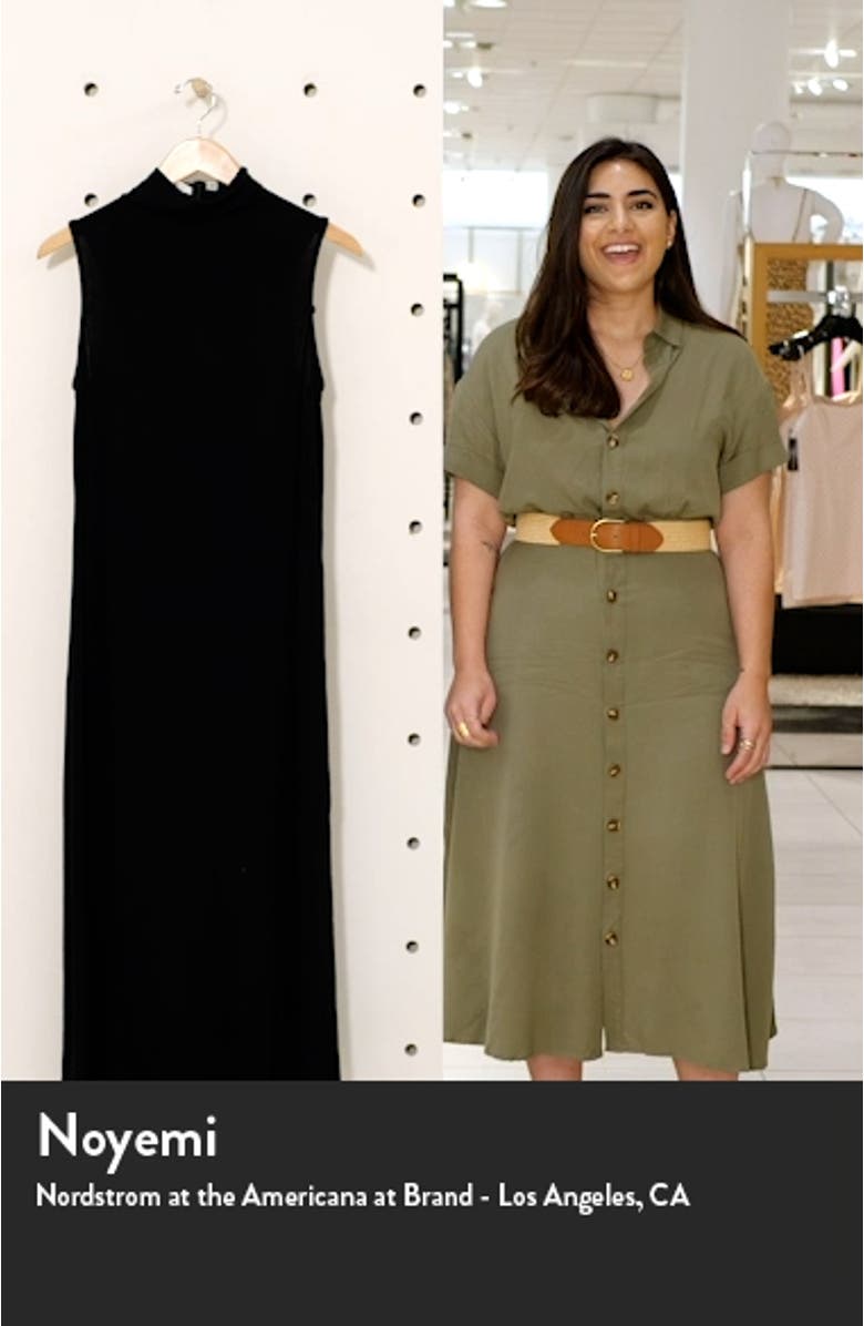 Mock Neck Sleeveless Midi Dress, sales video thumbnail
