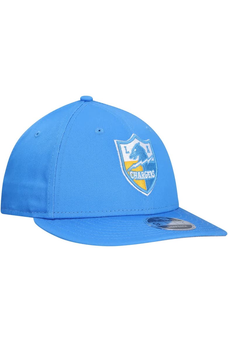 Men's New Era Powder Blue Los Angeles Chargers Main Low Profile 9FIFTY Snapback Hat, Alternate, color, Powder Blue