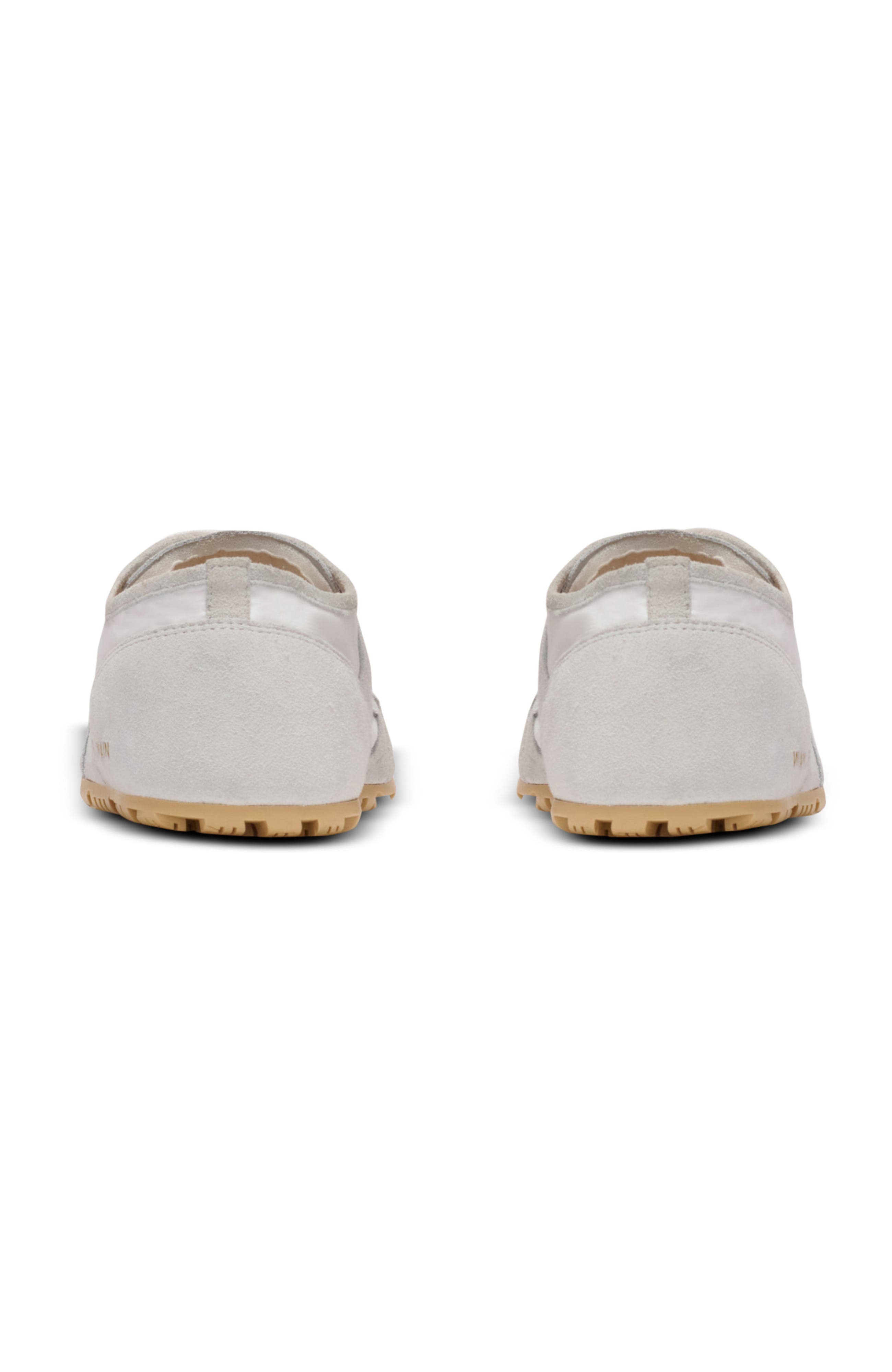 Balmain Racer 45 trainers in lambskin and suede, Alternate, color, White