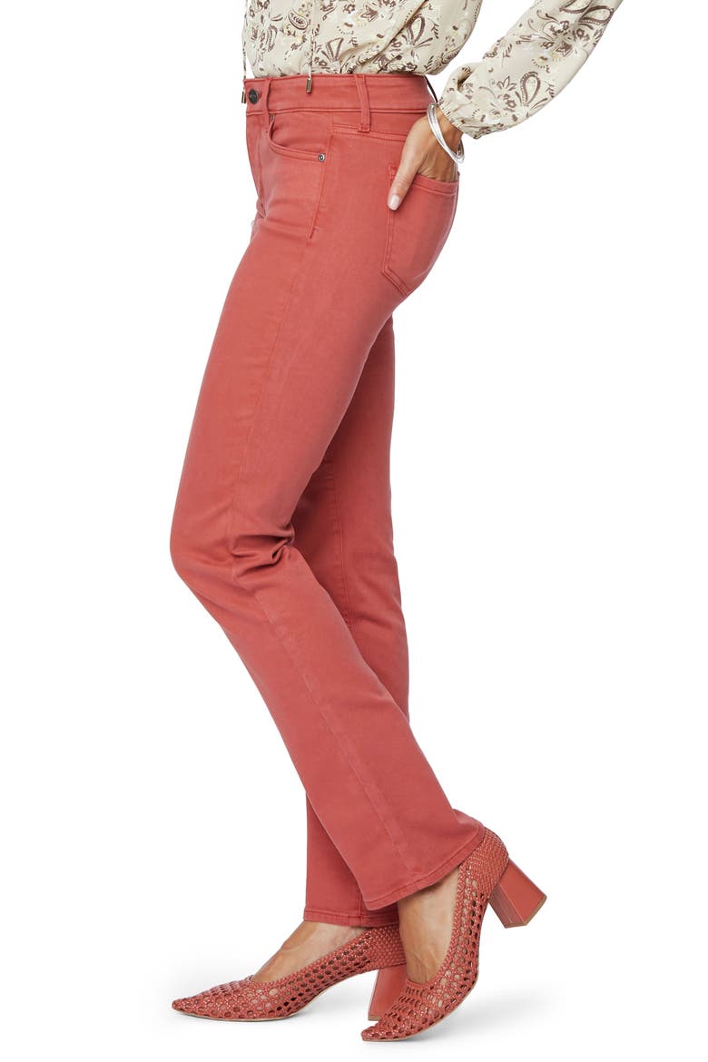 Marilyn Straight Leg Stretch Jeans, Alternate, color, AUBURN