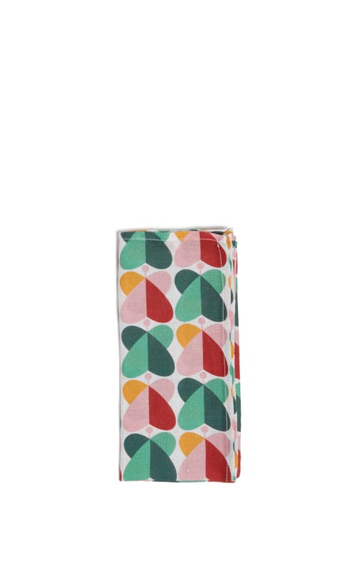 La Doublej Large Napkins Set Of 6 (45x45) Farfalle Multicolor In Farfalle Multicolor