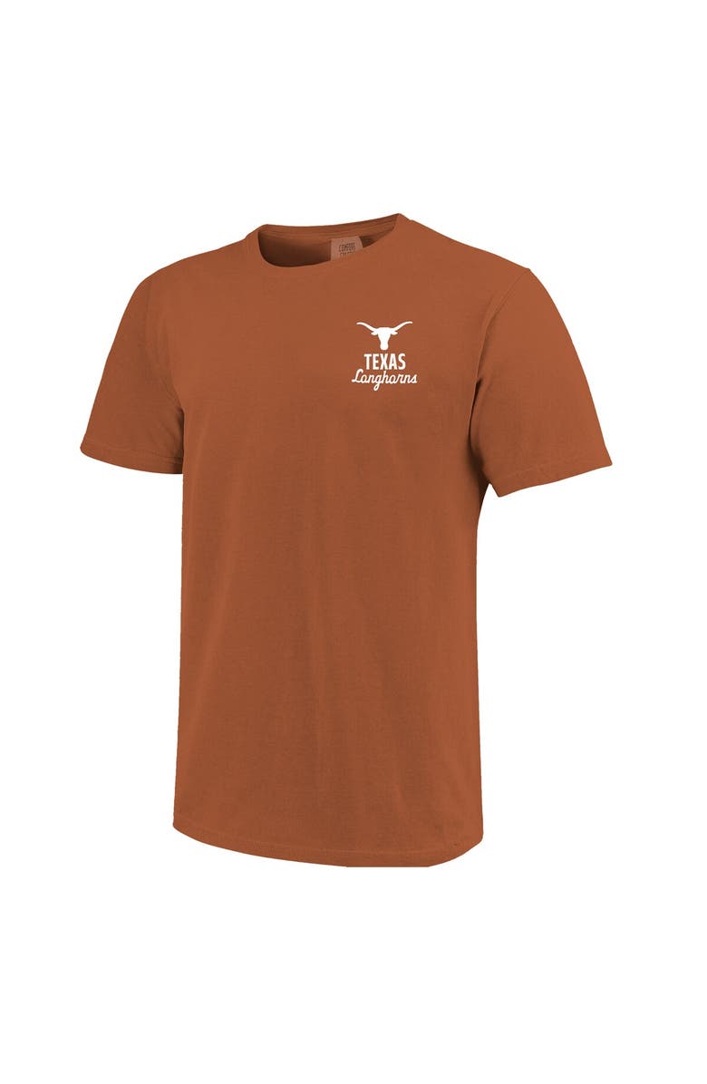 IMAGE ONE Men's Texas Orange Texas Longhorns Comfort Colors Mascot Overlay T-Shirt, Alternate, color, Burnt Orange