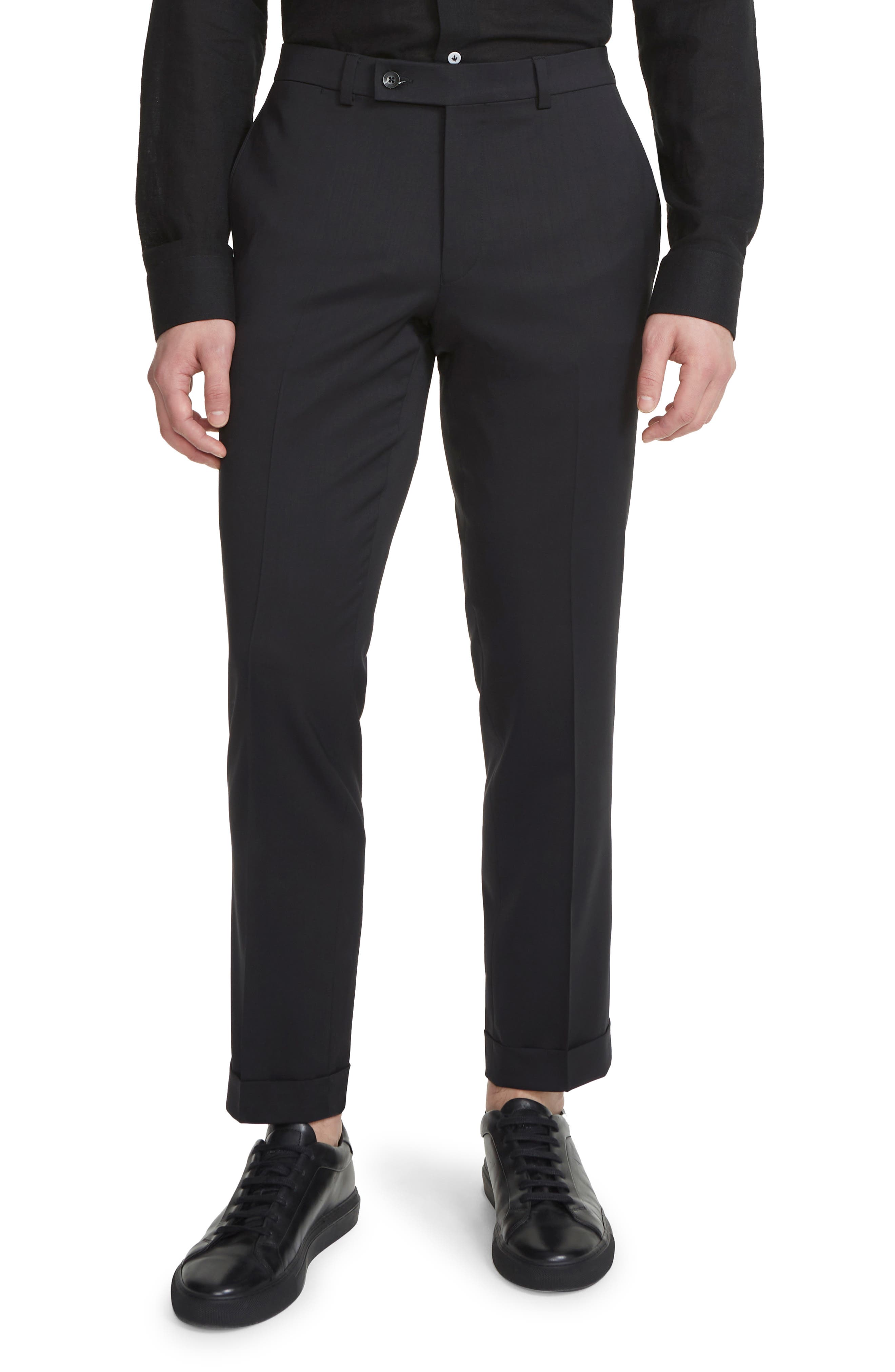 Payne Flat Front Wool Trousers