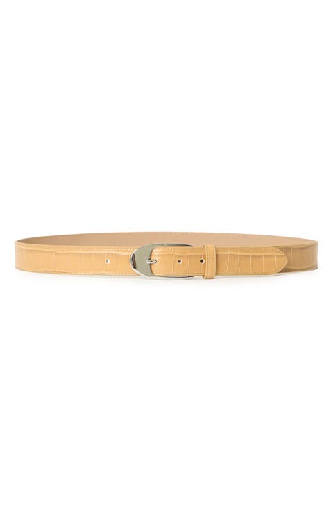 Joshua Croc Embossed Leather Belt