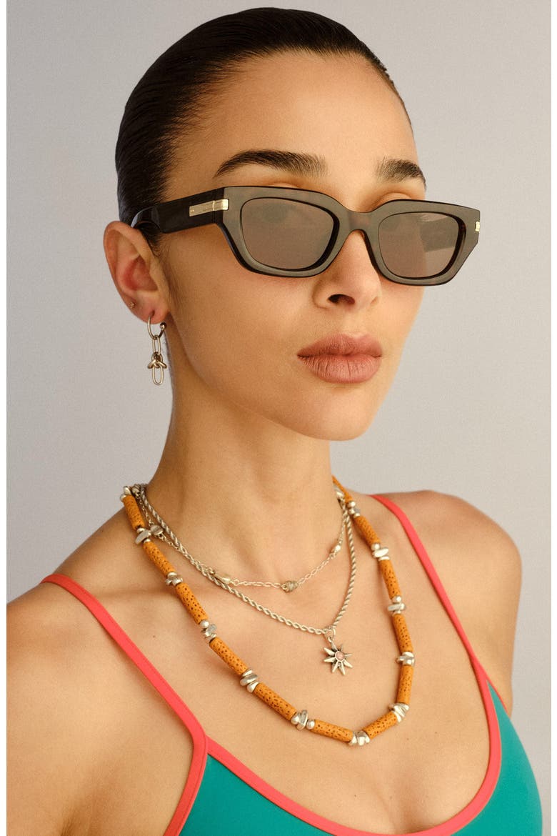 Cubito 51mm Square Sunglasses, Alternate, color, TORT / BROWN MONO