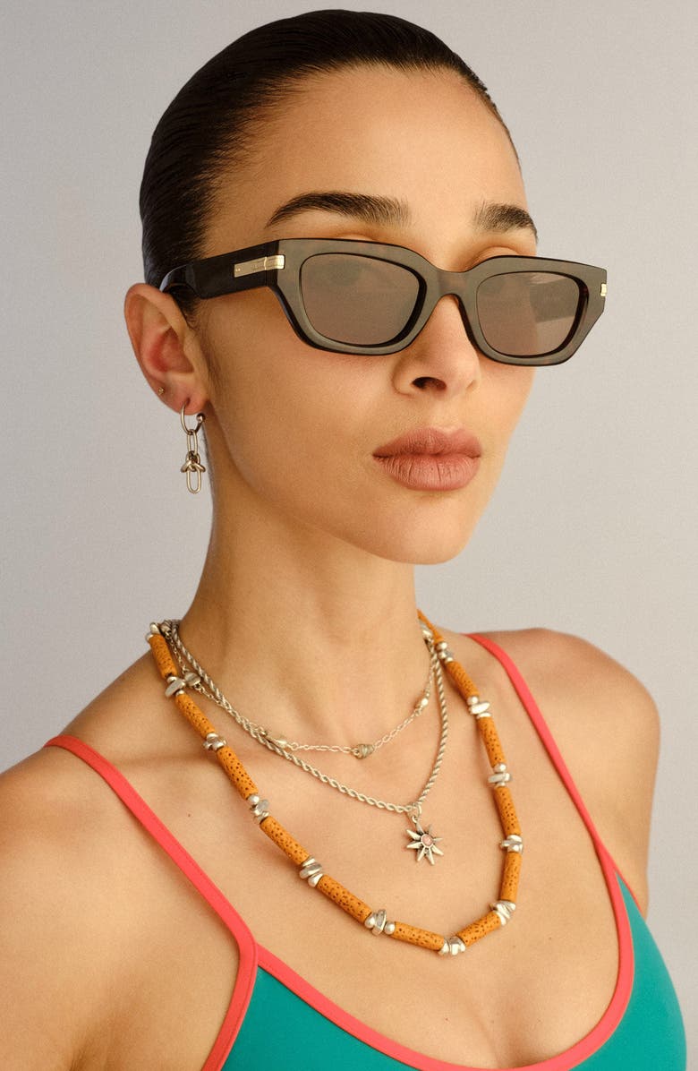 Le Specs Cubito 51mm Square Sunglasses, Alternate, color, Tort / Brown Mono