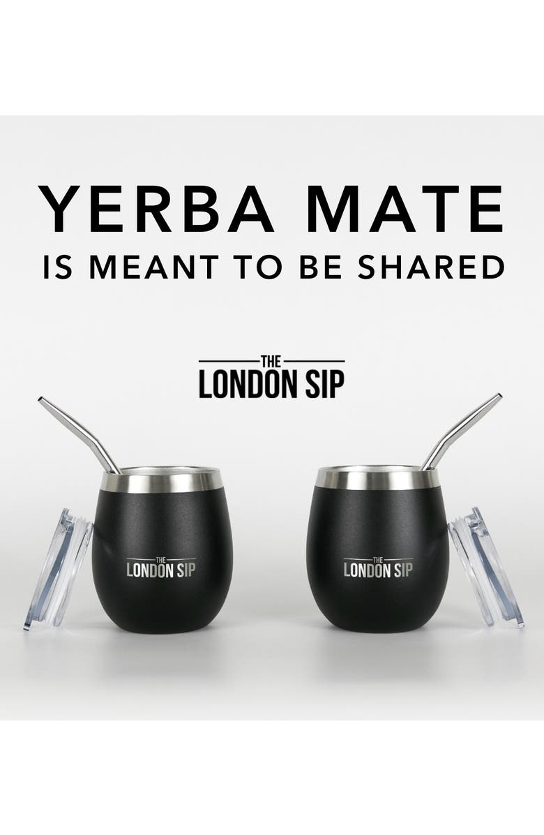 London Sip Yerba Mate Cup Set 8oz, Alternate, color, Black