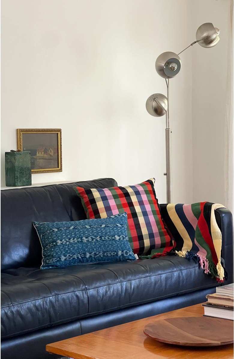 Archive New York Handwoven Marta Cotton Throw Pillow, Alternate, color, Red