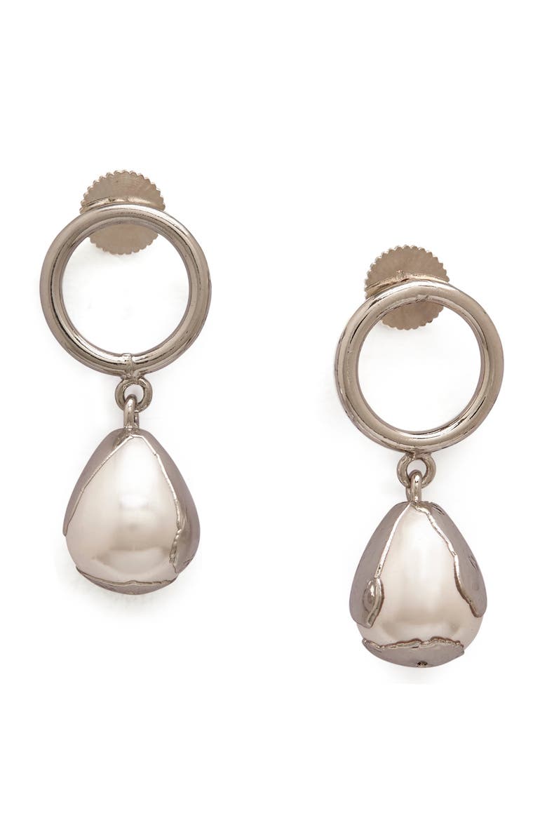 Dhwani Bansal LULUDROP EARRINGS, Main, color, White Rhodium Plated