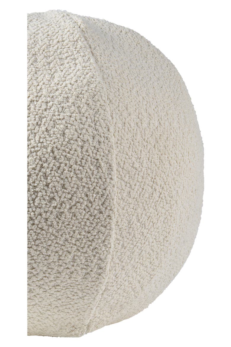 Solan Round Bouclé Pillow, Alternate, color, IVORY