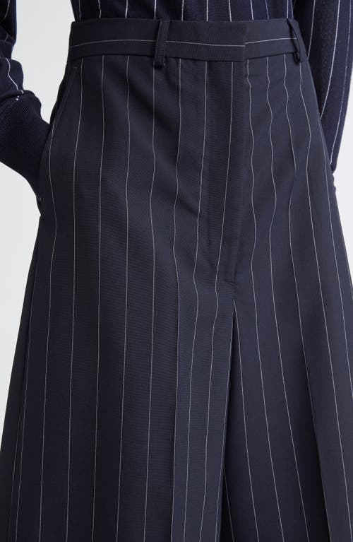 Stella Mccartney Pinstripe Wide Leg Culotte Pants In Ink