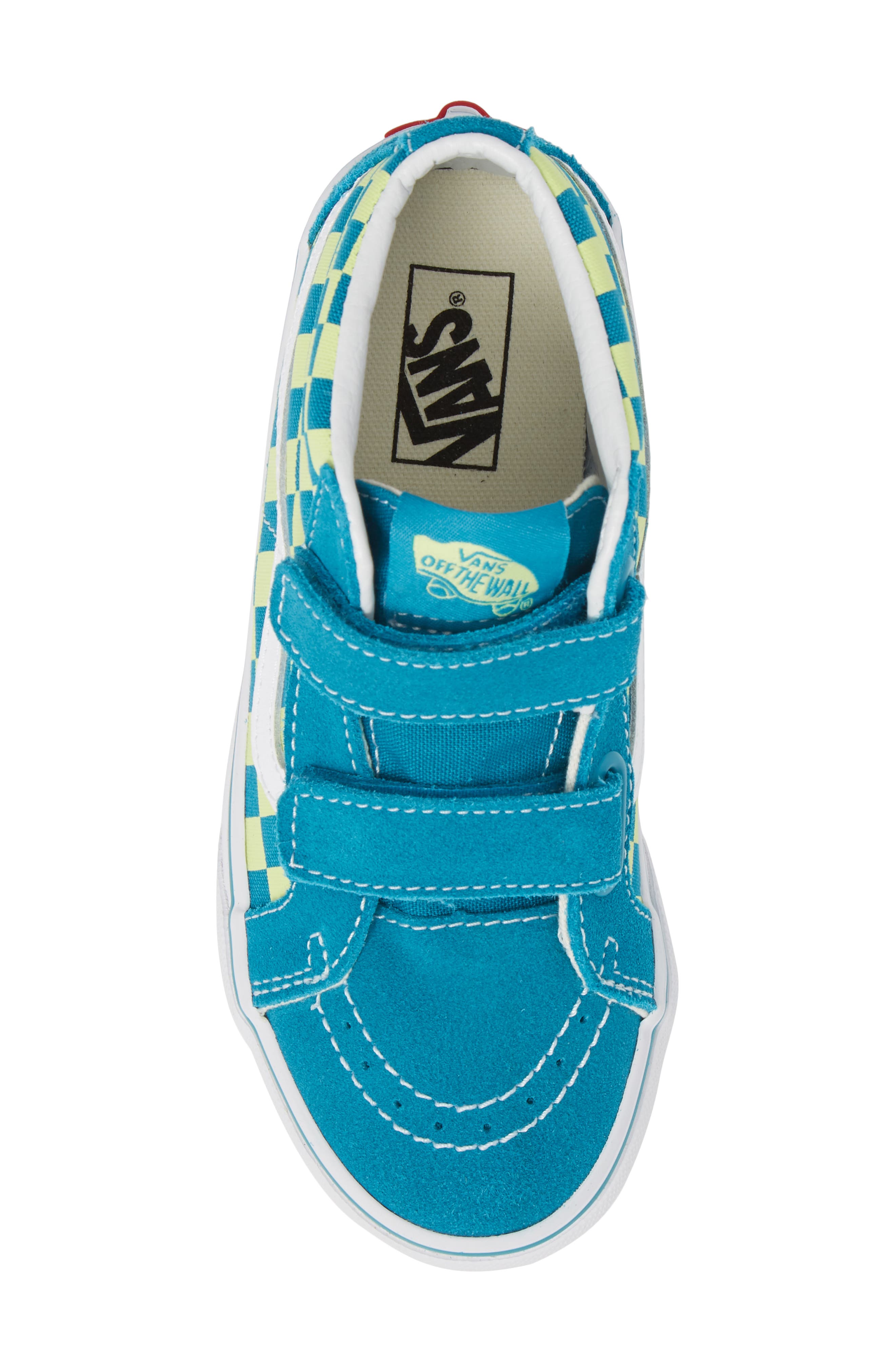 Sk8-Mid Reissue V Sneaker, Alternate, color, ENAMEL BLUE/ SHARP GREEN