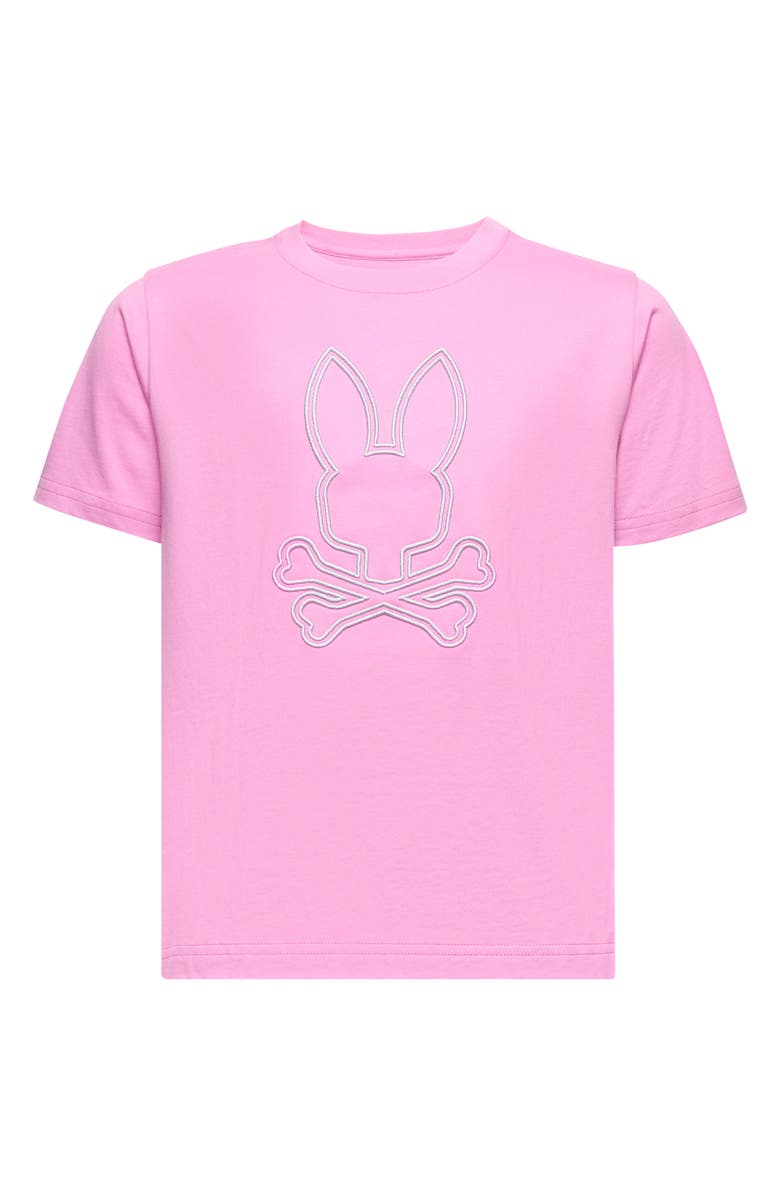 Psycho Bunny Kids' Durango Embroidered T-Shirt, Main, color, Opera Mauve