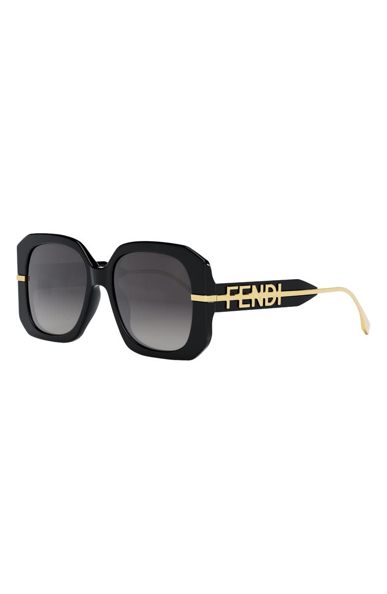 Fendi 'Fendigraphy 55mm Geometric Sunglasses, Alternate, color, 