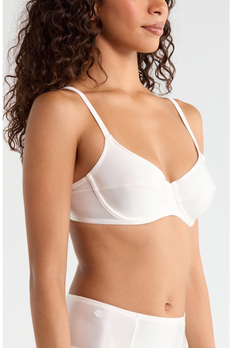 Satin Underwire Bra, Alternate, color, IVORY