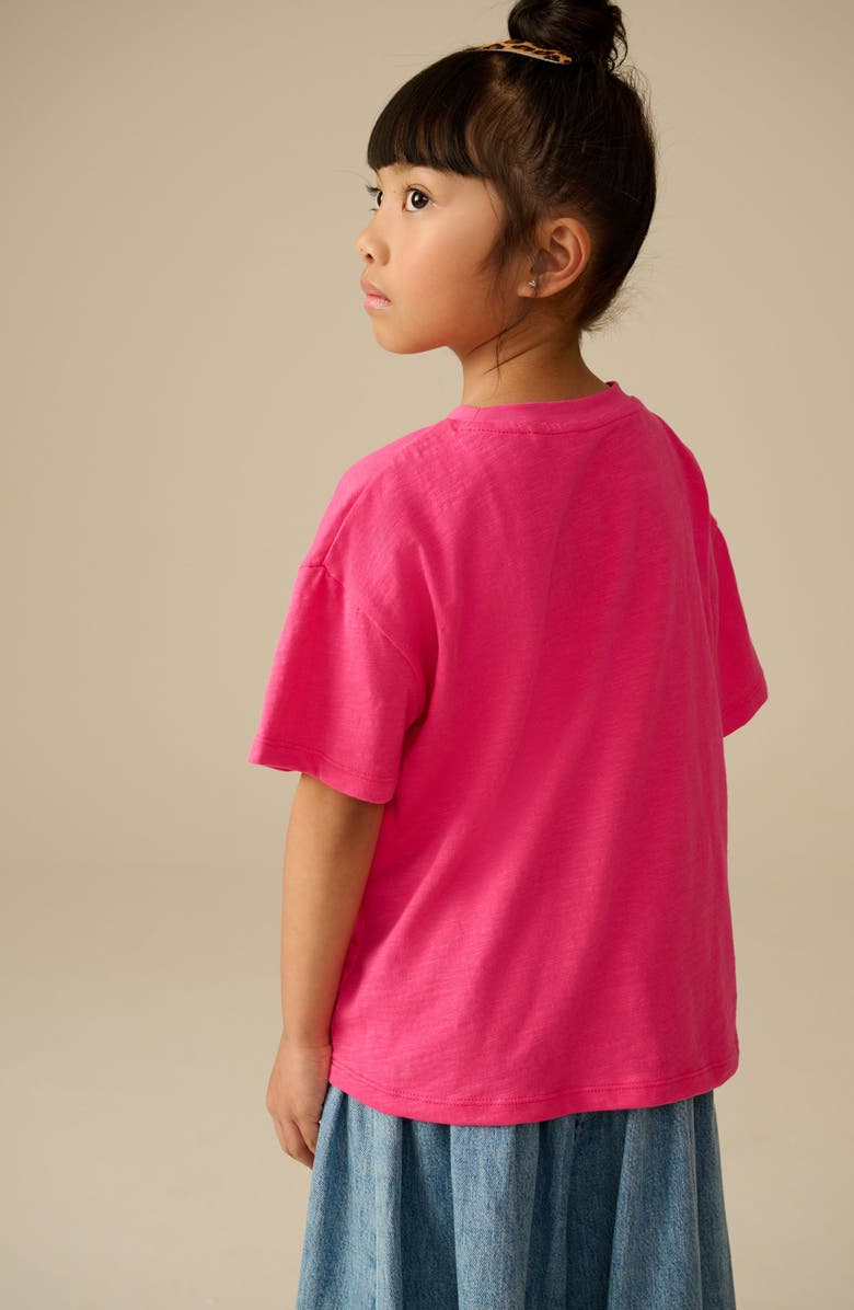 NEXT Kids' Beaded Cherry Cotton T-Shirt, Alternate, color, Red