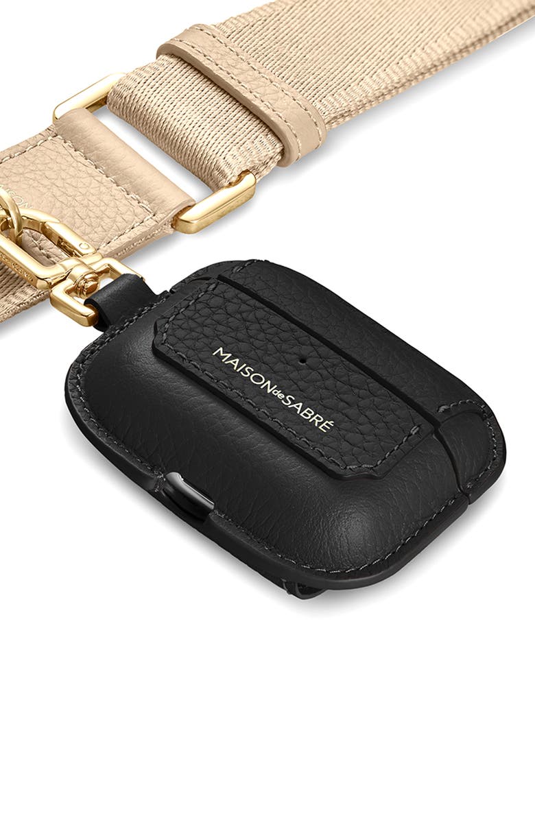 MAISON de SABRÉ The AirPods Pro 3 Case Charm, Alternate, color, Black Caviar