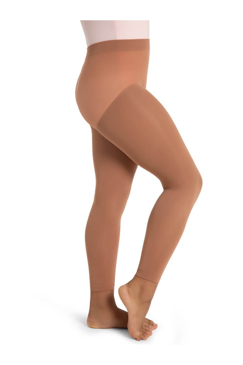 Ultra Soft Footless Tight w Self Knit Waist Band, Alternate, color, beige/khaki