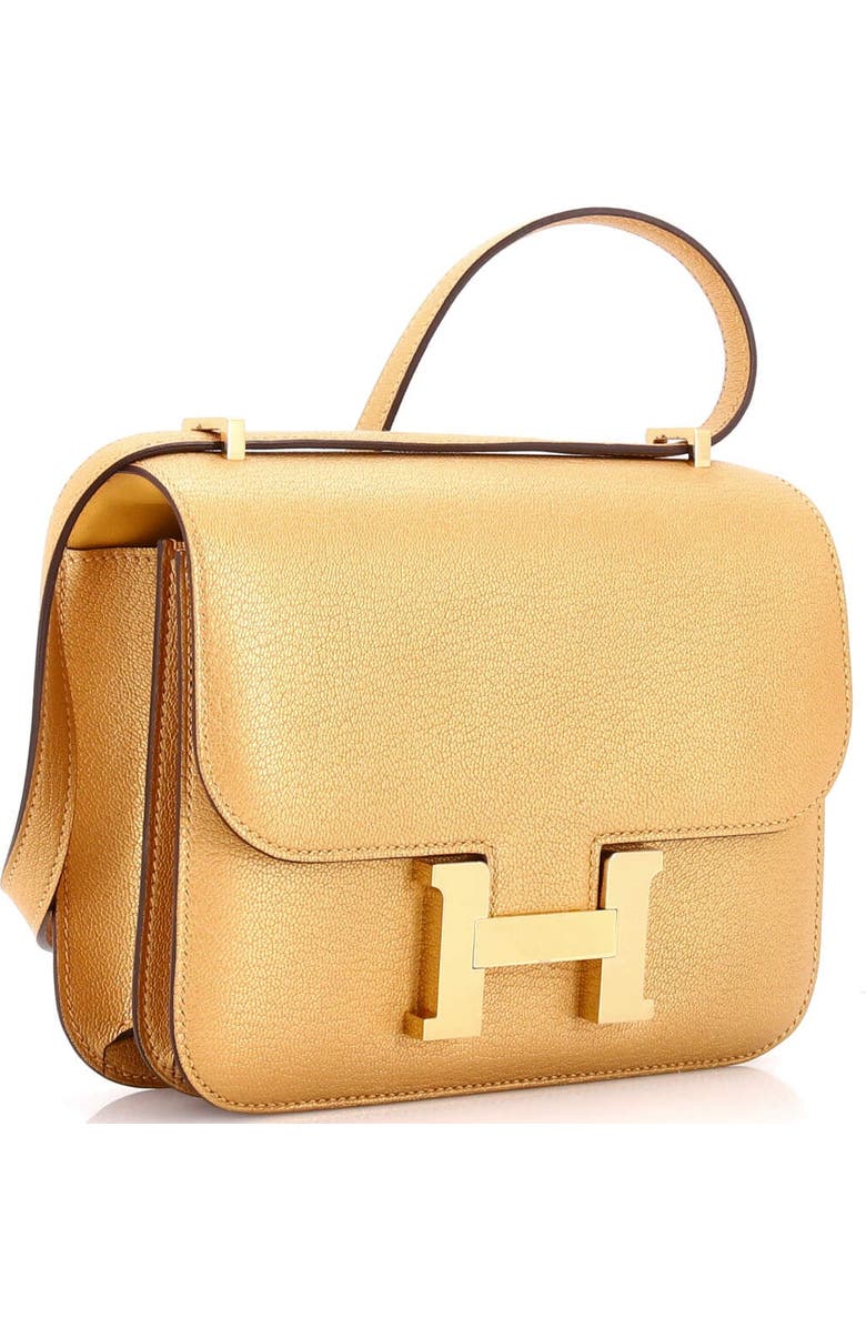 Pre-Owned Hermes Constance NM Bag Metallic Chevre Chamkilight 18, Alternate, color, Dore