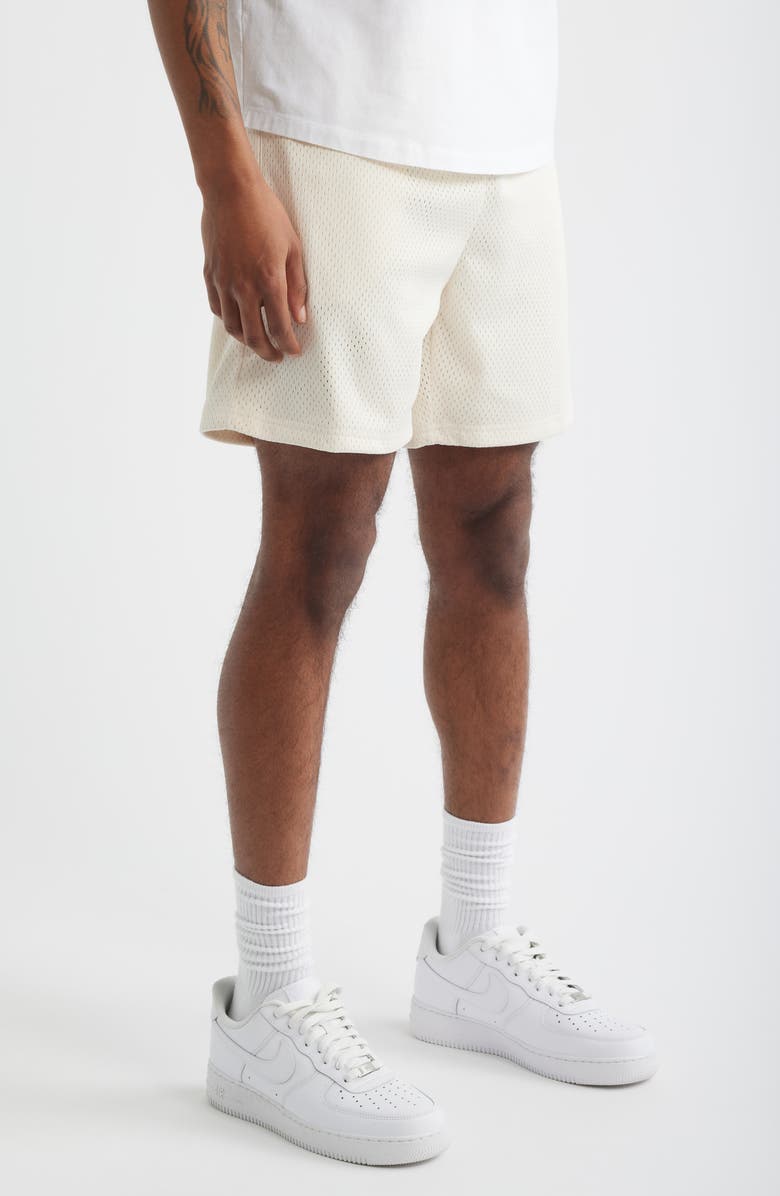 KROST Mesh Shorts, Alternate, color, Cloud Creme