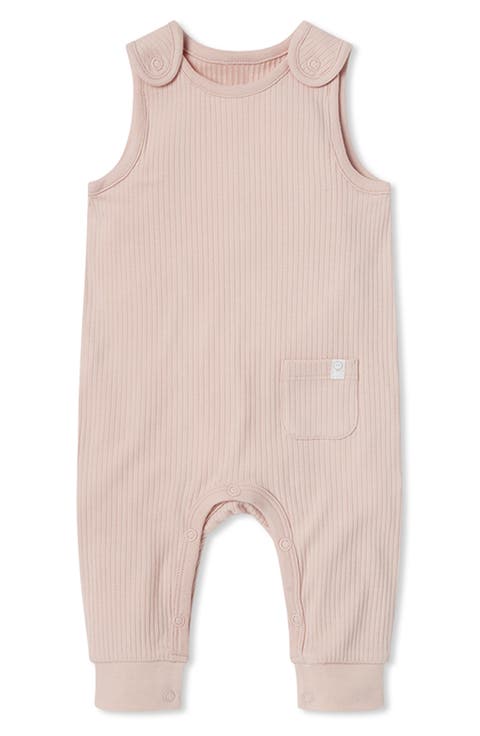 Ribbed Fitted Overall Romper
