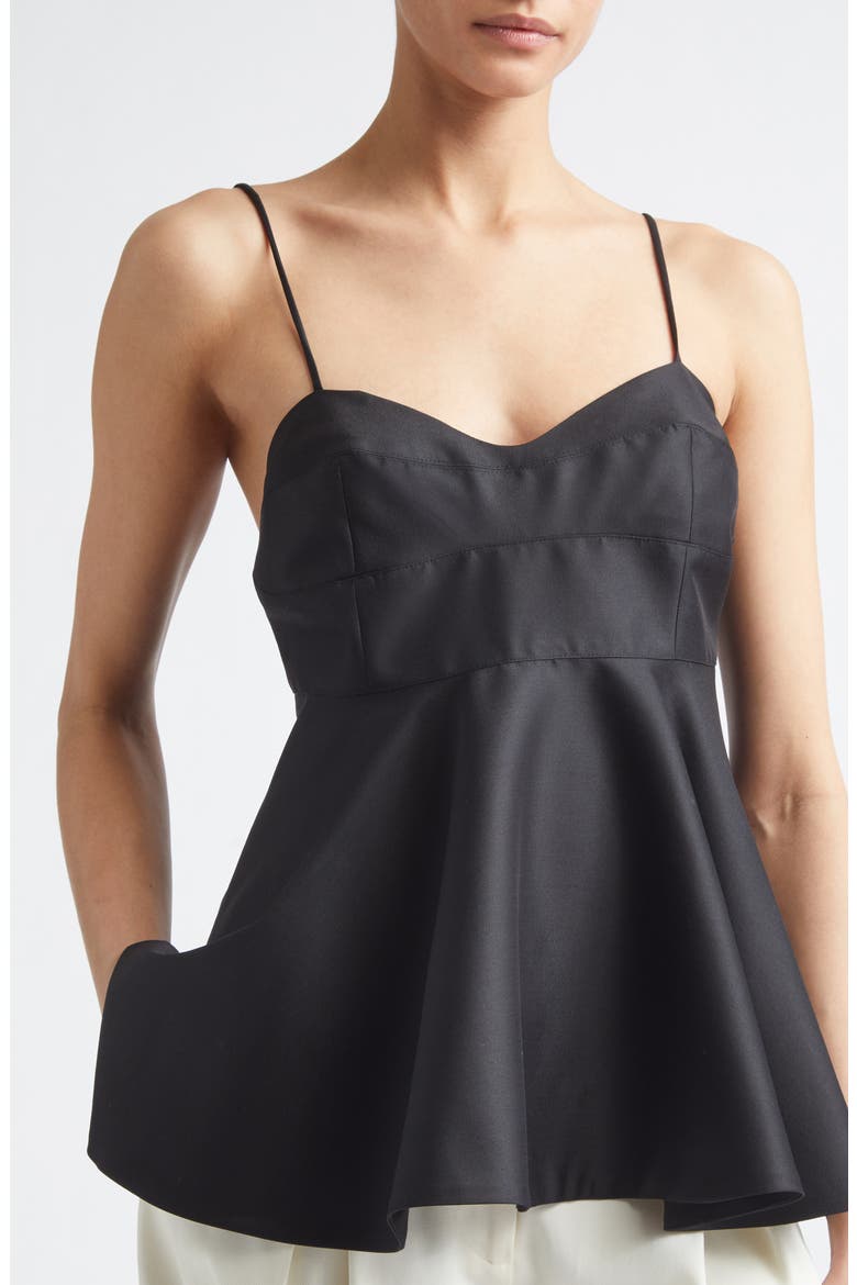 Bustier Peplum Top, Alternate, color, BLACK